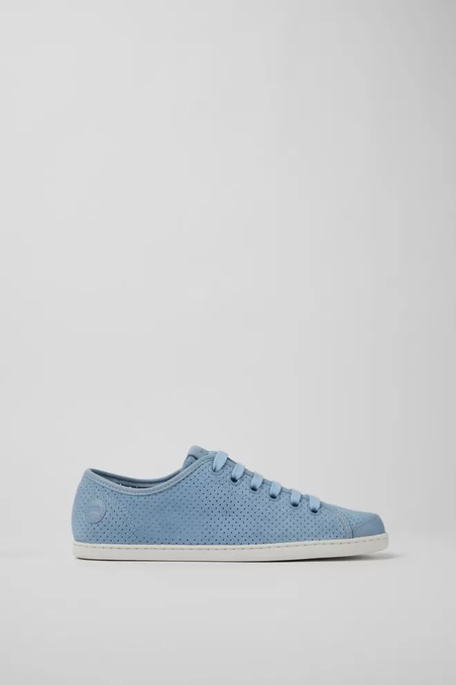 Zapatillas<Camper Sneakers De Piel Y Nobuk Azules Para Mujer