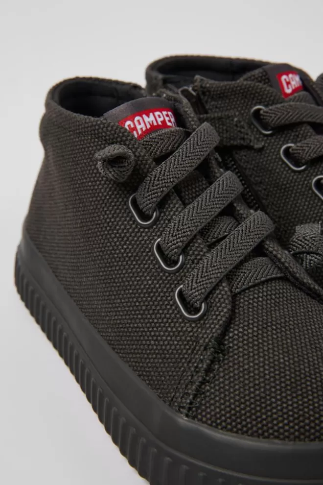 Zapatos De Cordones<Camper Sneakers Gris Oscuro De Tejido Para Ninos