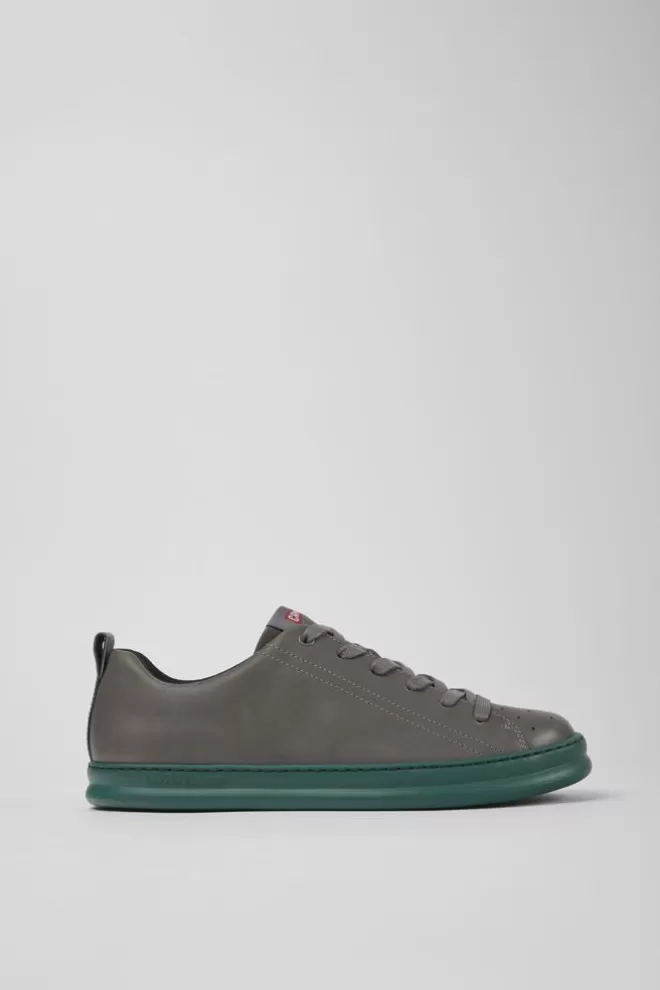 Zapatillas<Camper Sneakers Grises De Piel Para Hombre