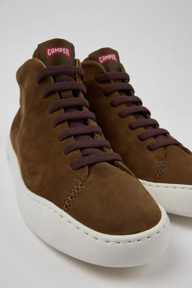 Zapatillas<Camper Sneakers Marrones De Nobuk Para Mujer