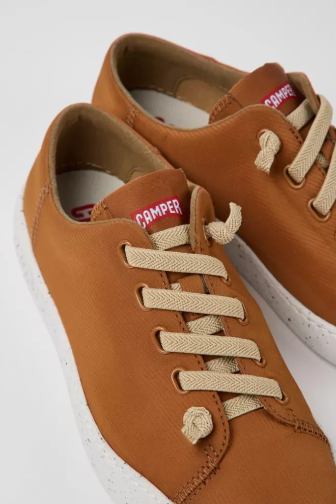 Zapatillas<Camper Sneakers Marrones De Tejido Para Mujer