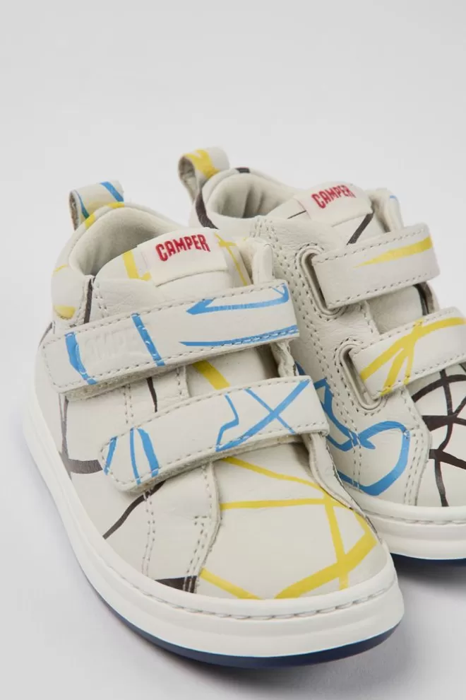 Zapatillas<Camper Sneakers Multicolores De Piel Para Ninos