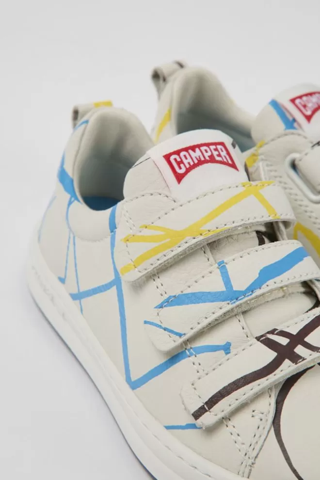 Zapatillas<Camper Sneakers Multicolores De Piel Para Ninos