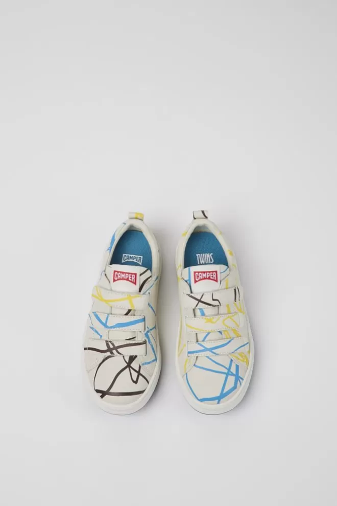 Zapatillas<Camper Sneakers Multicolores De Piel Para Ninos