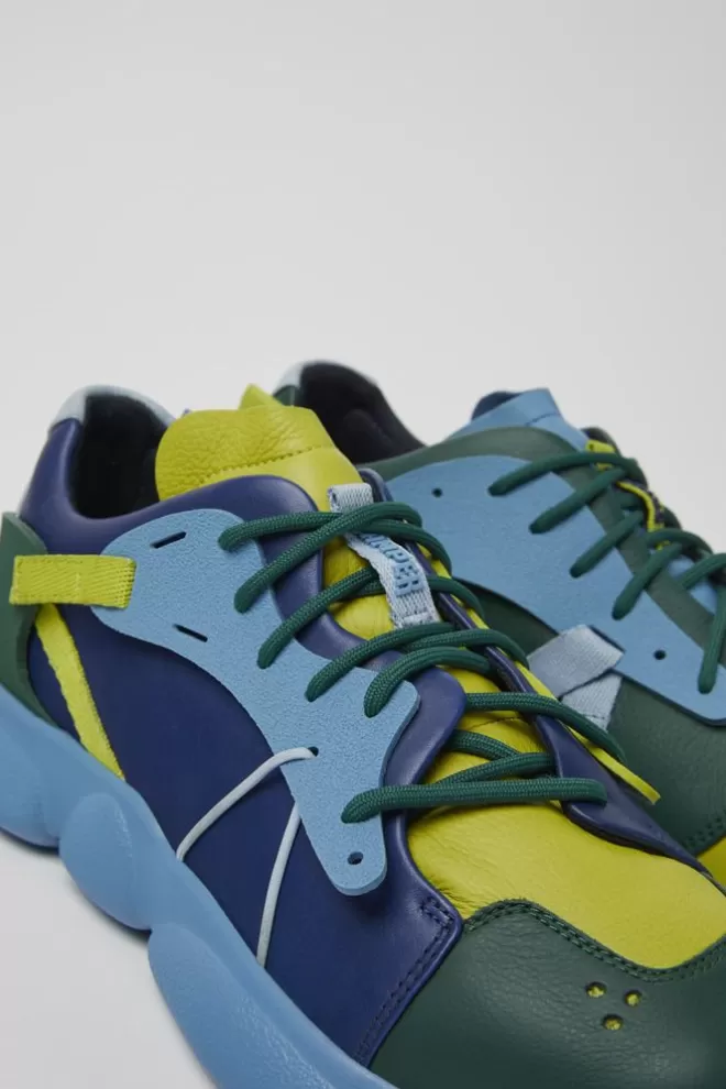 Zapatillas<Camper Sneakers Multicolores De Piel Y Tejido Para Hombre