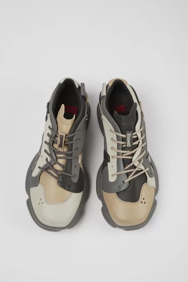 Zapatillas<Camper Sneakers Multicolores De Piel Y Tejido Para Hombre