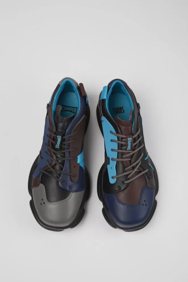 Zapatillas<Camper Sneakers Multicolores De Piel Y Tejido Para Hombre