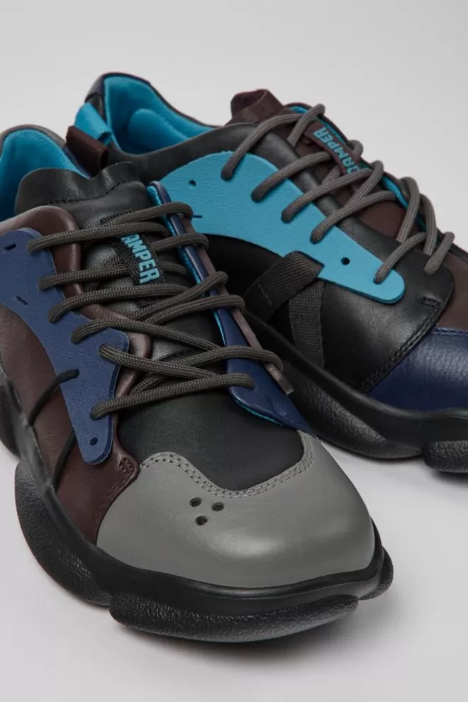 Zapatillas<Camper Sneakers Multicolores De Piel Y Tejido Para Mujer