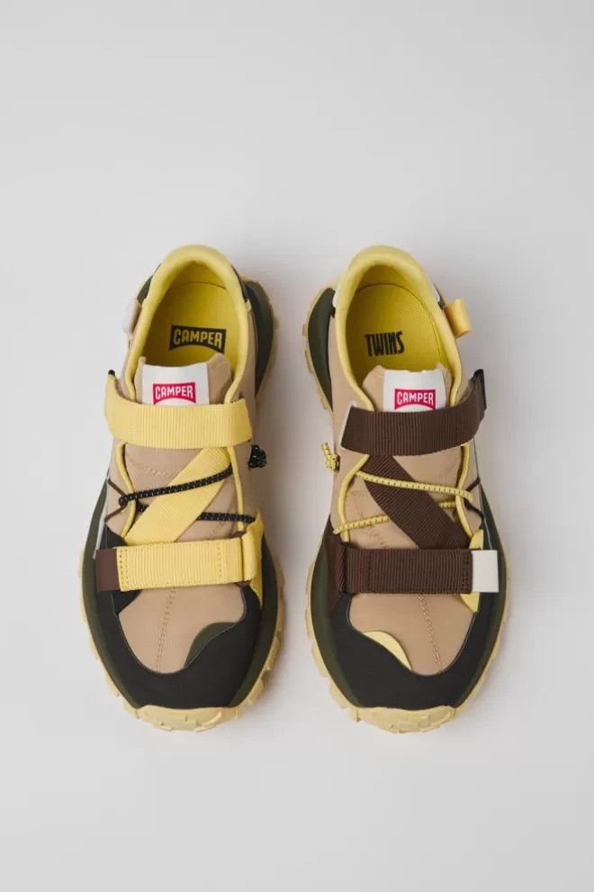 Zapatillas<Camper Sneakers Multicolores De Tejido Y Nobuk De Hombre