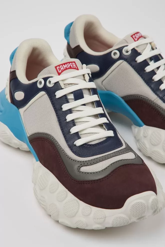 Zapatillas<Camper Sneakers Multicolores De Tejido Y Nobuk Para Mujer