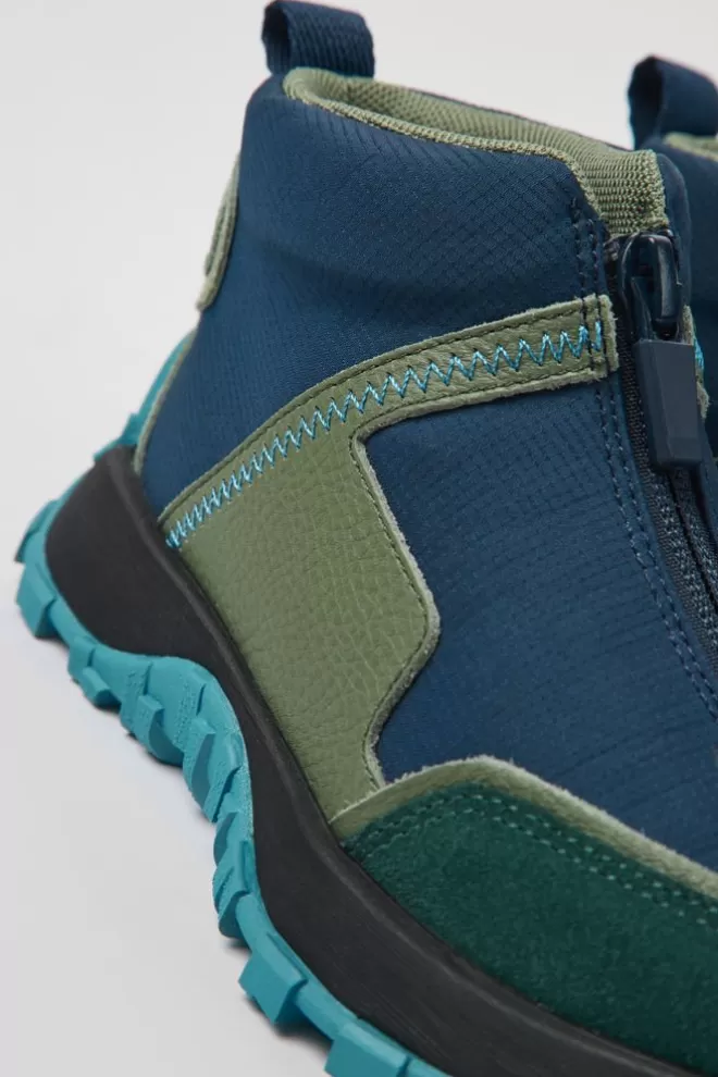 Zapatillas<Camper Sneakers Multicolores De Tejido Y Piel Para Ninos