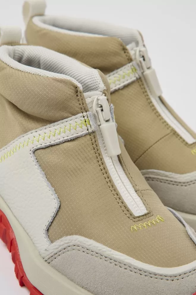 Zapatillas<Camper Sneakers Multicolores De Tejido Y Piel Para Ninos