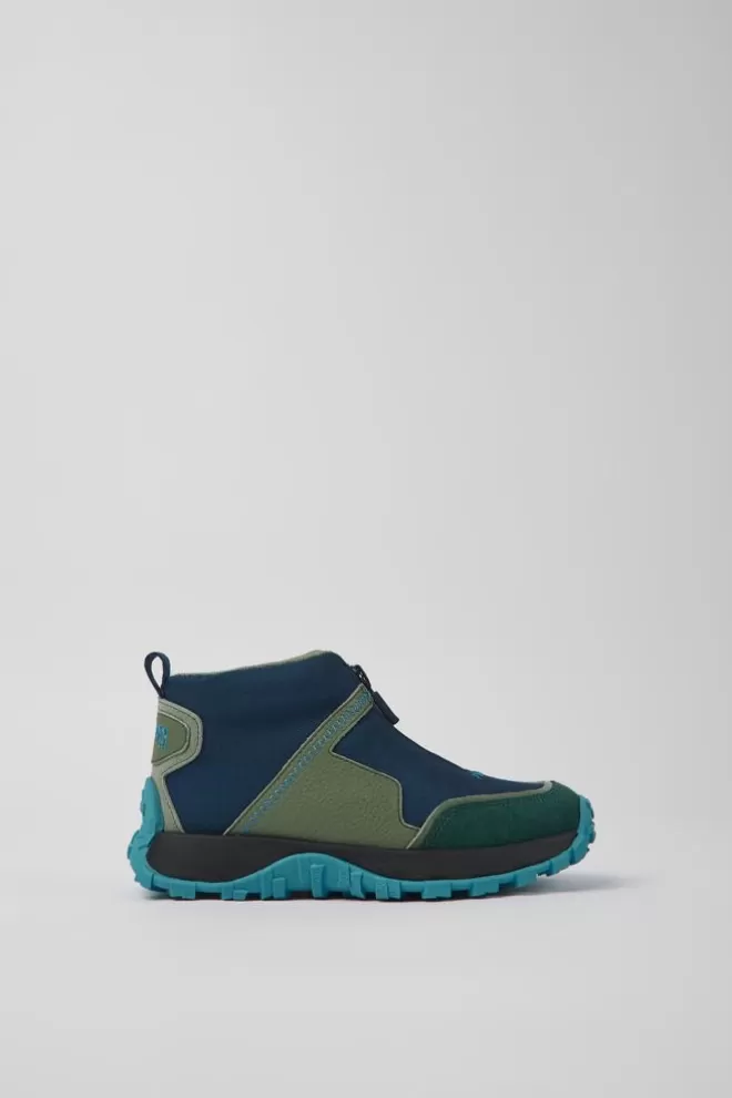 Zapatillas<Camper Sneakers Multicolores De Tejido Y Piel Para Ninos