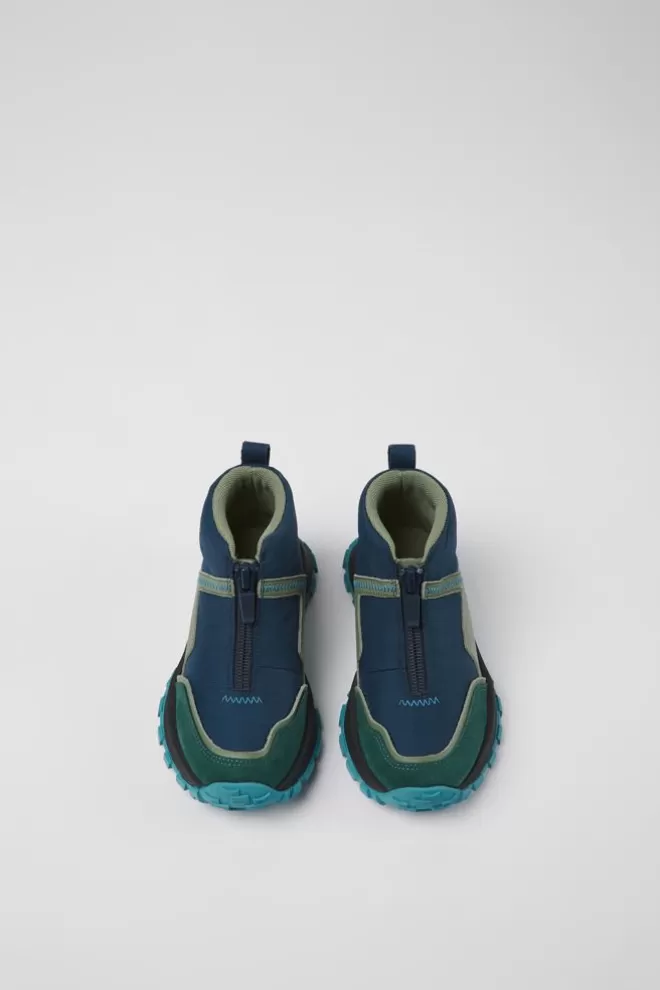 Zapatillas<Camper Sneakers Multicolores De Tejido Y Piel Para Ninos