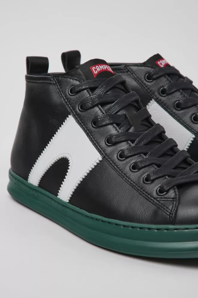 Zapatillas<Camper Sneakers Negras De Piel Para Hombre