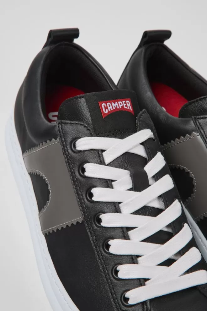 Zapatillas<Camper Sneakers Negras De Piel Para Hombre