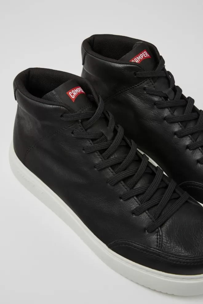 Zapatillas<Camper Sneakers Negras De Piel Para Hombre