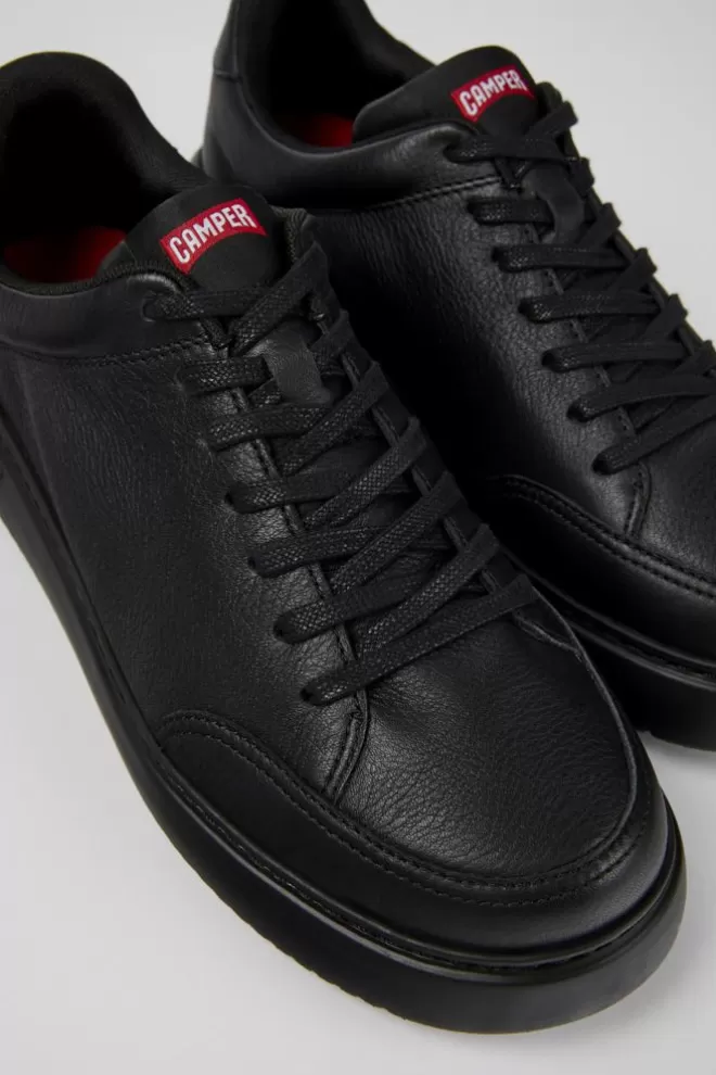 Zapatillas<Camper Sneakers Negras De Piel Para Hombre