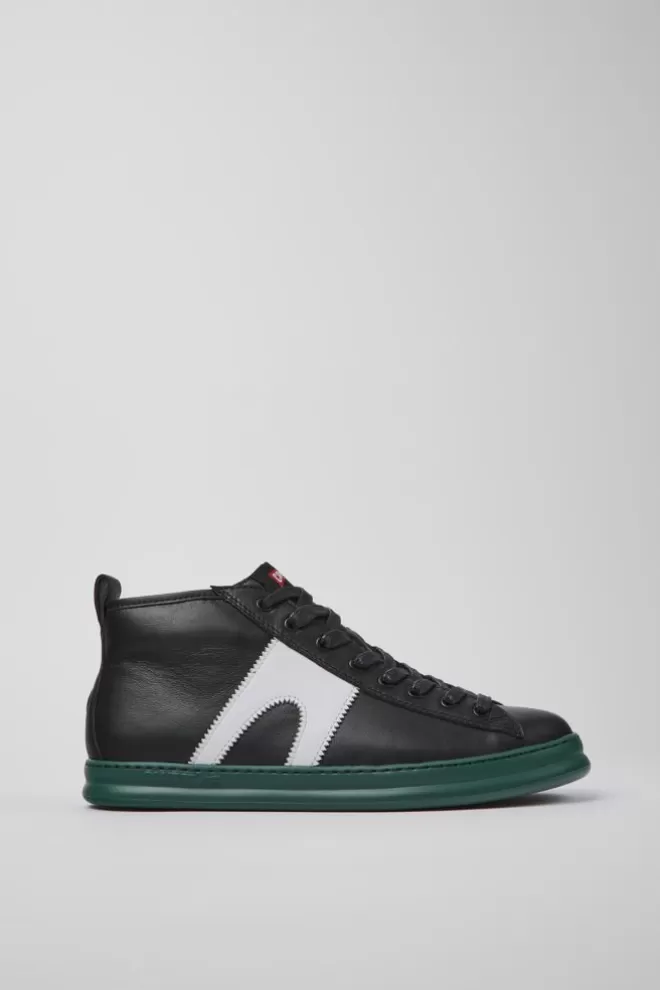 Zapatillas<Camper Sneakers Negras De Piel Para Hombre