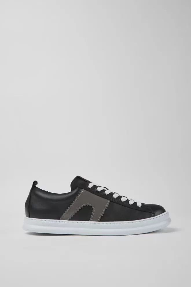 Zapatillas<Camper Sneakers Negras De Piel Para Hombre