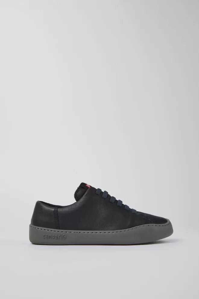 Zapatillas<Camper Sneakers Negras De Piel Para Mujer