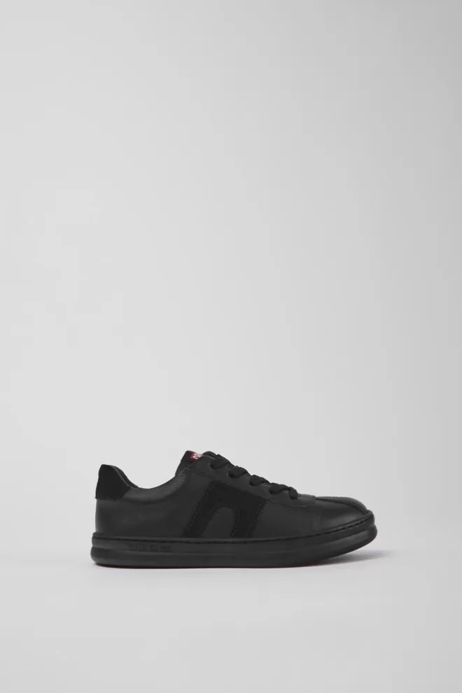 Zapatillas<Camper Sneakers Negras De Piel Y Nobuk Para Ninos