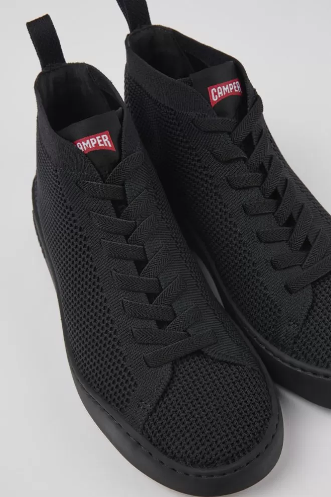 Zapatillas<Camper Sneakers Negras De Punto De Una Pieza Para Mujer