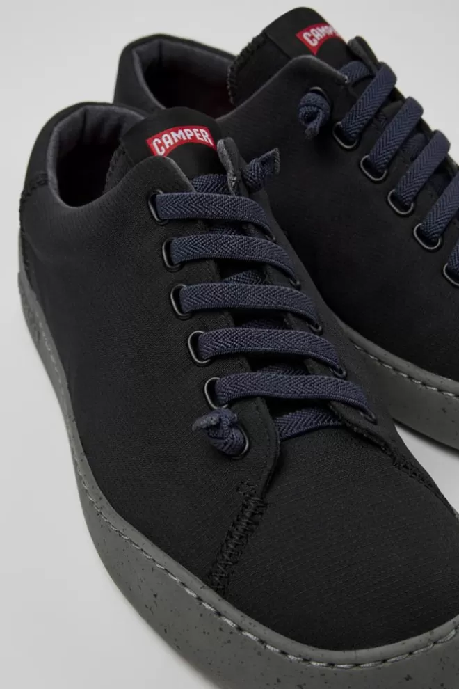 Zapatillas<Camper Sneakers Negras De Tejido Para Hombre