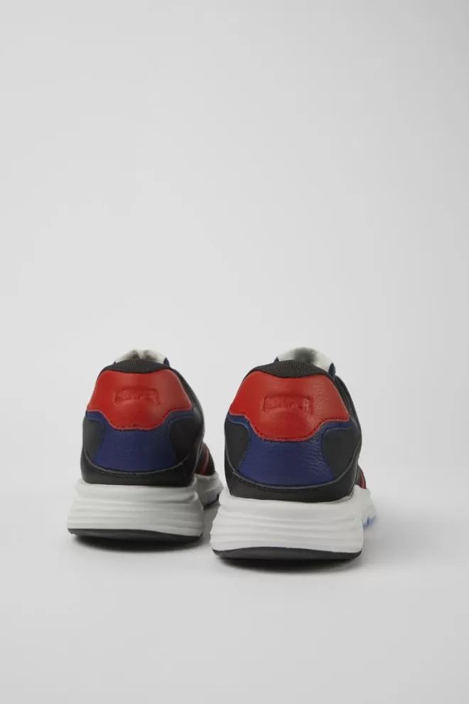 Zapatillas<Camper Sneakers Negras Y Rojas De Tejido Y Piel Para Mujer