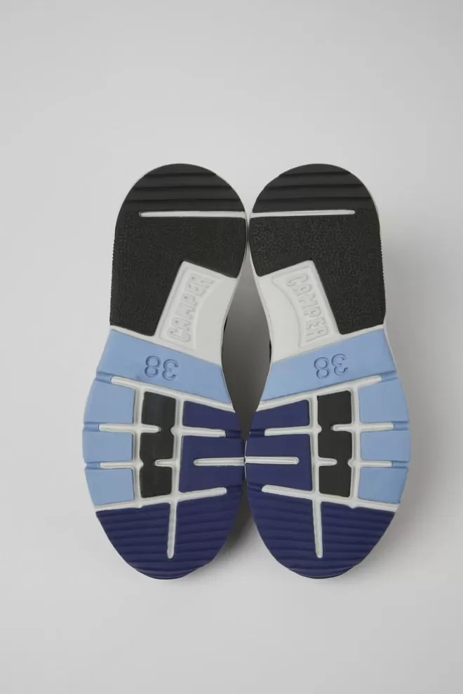 Zapatillas<Camper Sneakers Negras Y Rojas De Tejido Y Piel Para Mujer