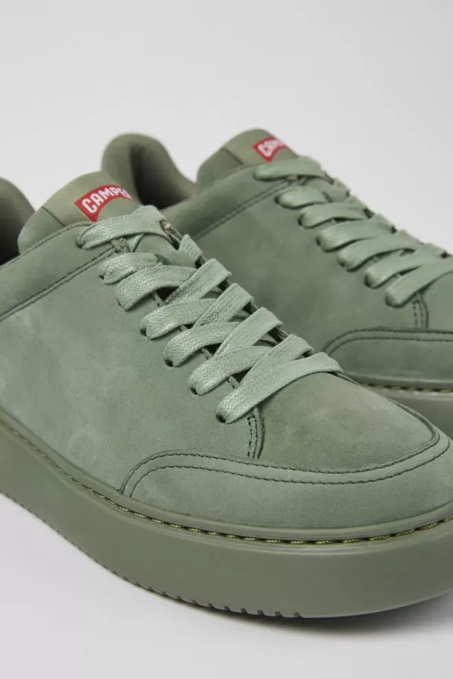 Zapatillas<Camper Sneakers Verdes De Nobuk Para Mujer