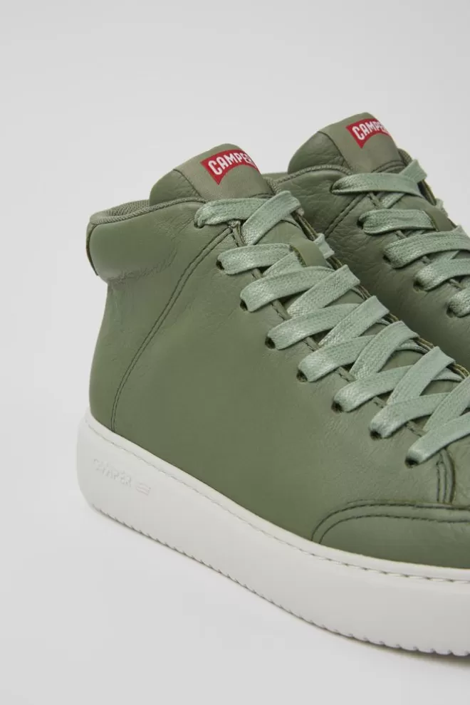 Zapatillas<Camper Sneakers Verdes De Piel Para Mujer