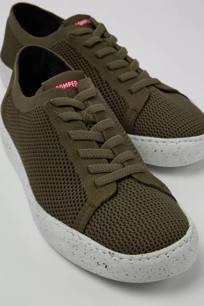 Zapatillas<Camper Sneakers Verdes De Tejido Para Hombre