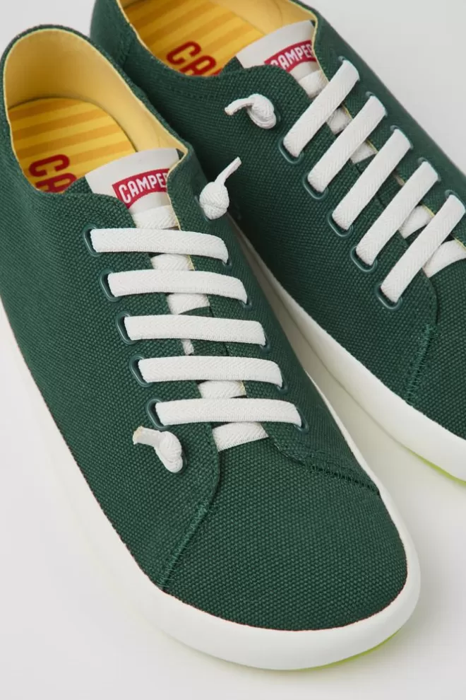 Zapatillas<Camper Sneakers Verdes De Tejido Para Hombre