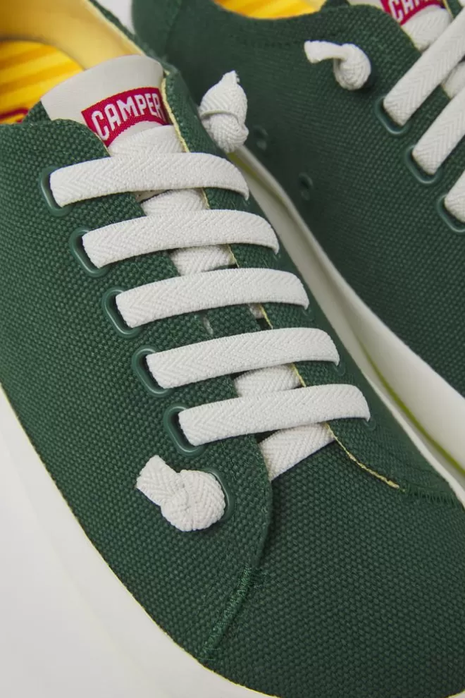 Zapatillas<Camper Sneakers Verdes De Tejido Para Mujer