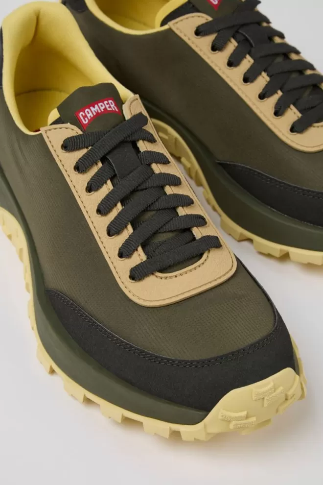 Zapatillas<Camper Sneakers Verdes De Tejido Y Nobuk Para Hombre