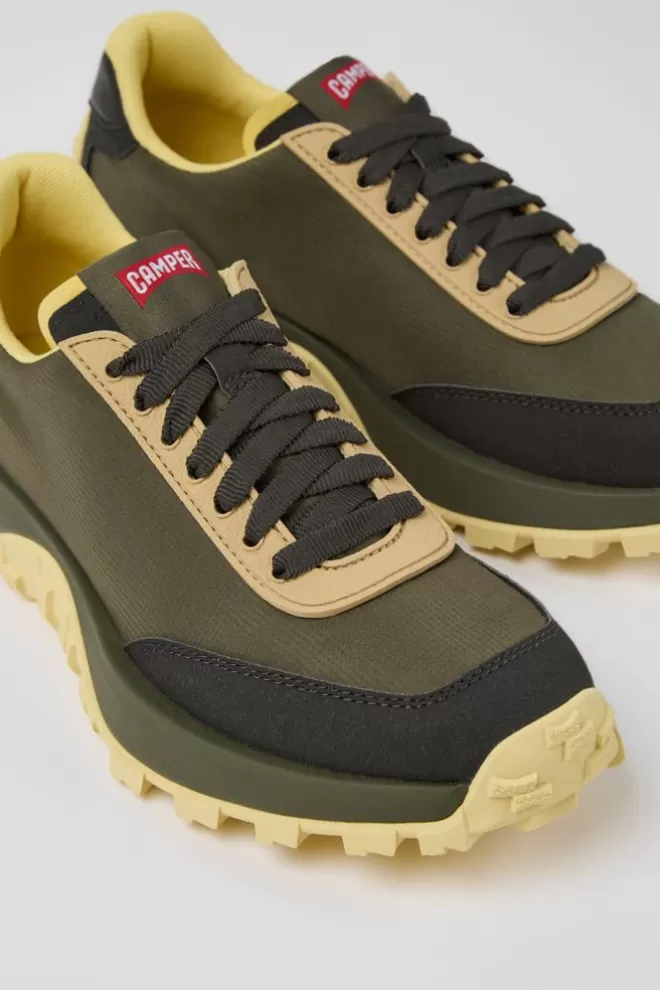 Zapatillas<Camper Sneakers Verdes De Tejido Y Nobuk Para Mujer