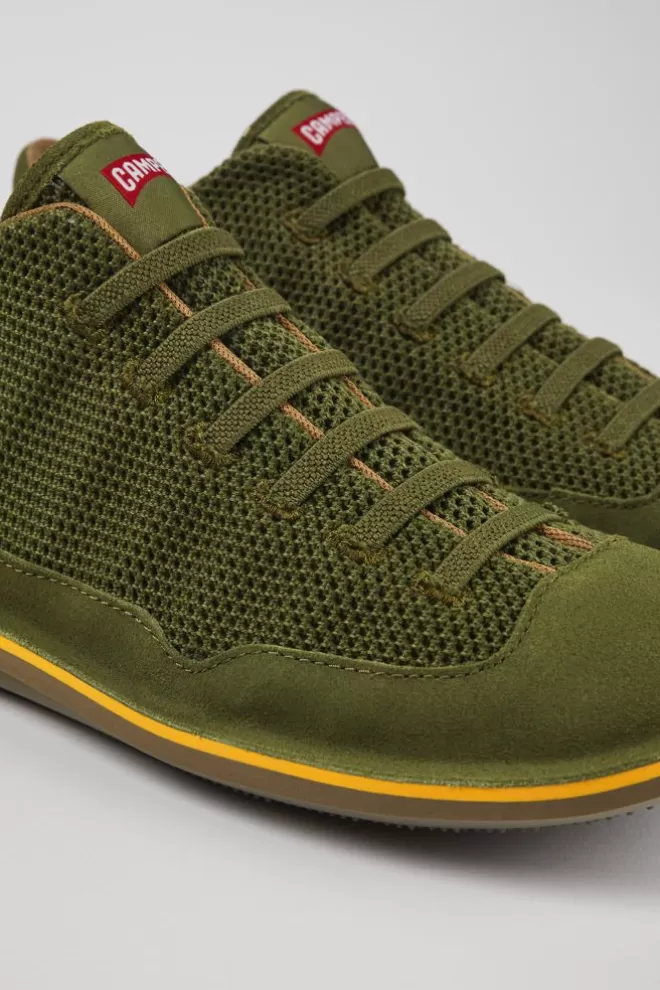 Zapatos Casual<Camper Zapatilla De Baloncesto De Tejido/Nobuk Verde Para Hombre