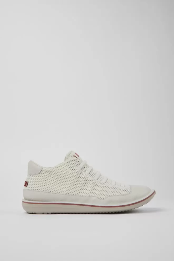 Zapatos Casual<Camper Zapatilla De Baloncesto De Tejido/Piel Blanca Para Hombre