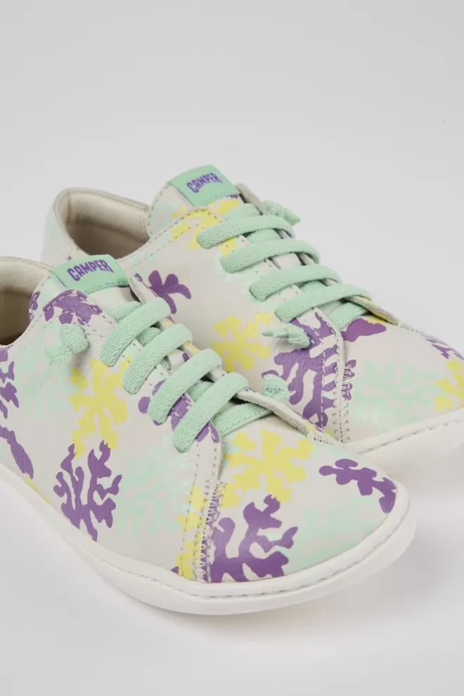 Zapatillas<Camper Zapato Abierto De Piel Multicolor