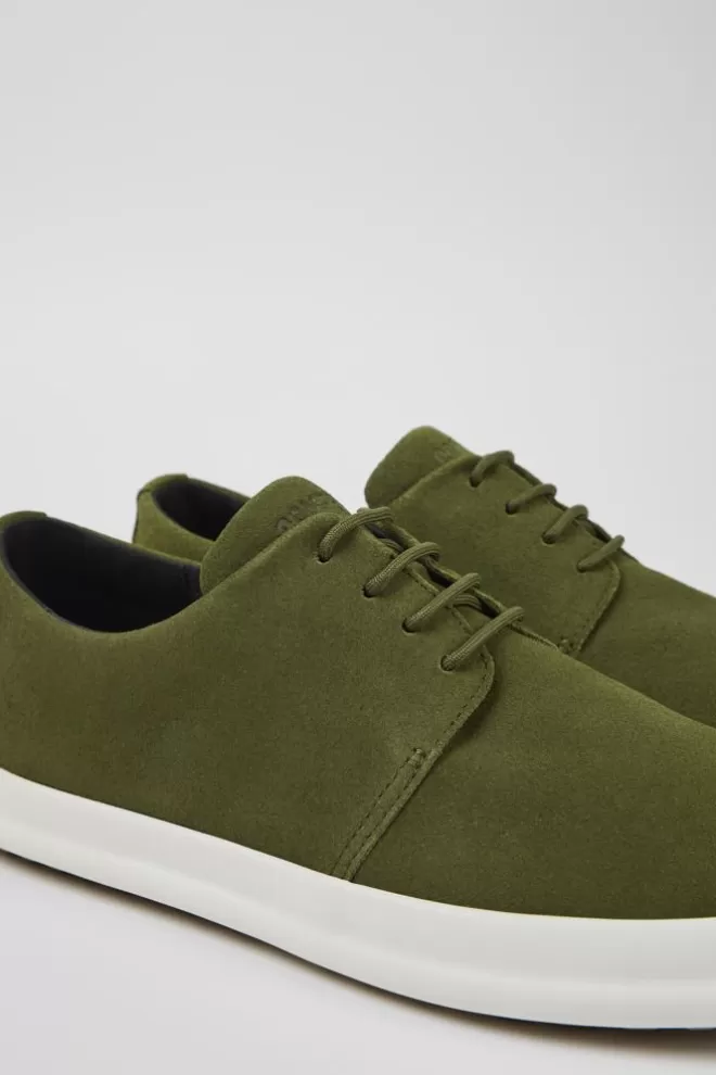 Zapatos Casual<Camper Zapato Blucher De Nobuk Verde Para Hombre