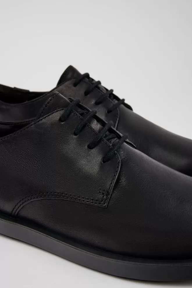 Zapatos De Vestir<Camper Zapato Blucher De Piel Negro Para Hombre