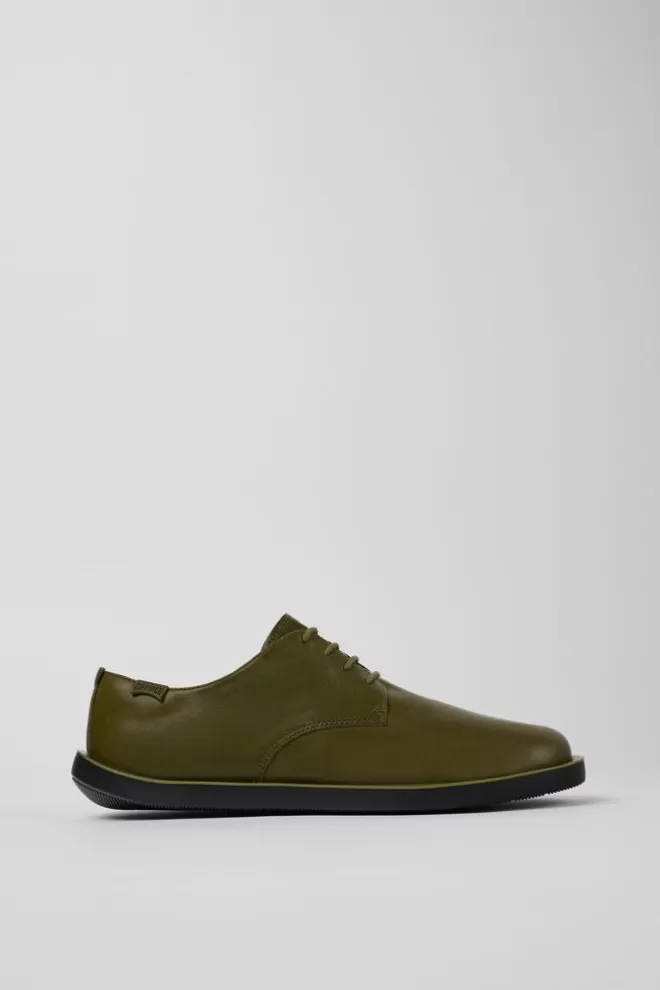 Zapatos De Vestir<Camper Zapato Blucher De Piel Verde Para Hombre