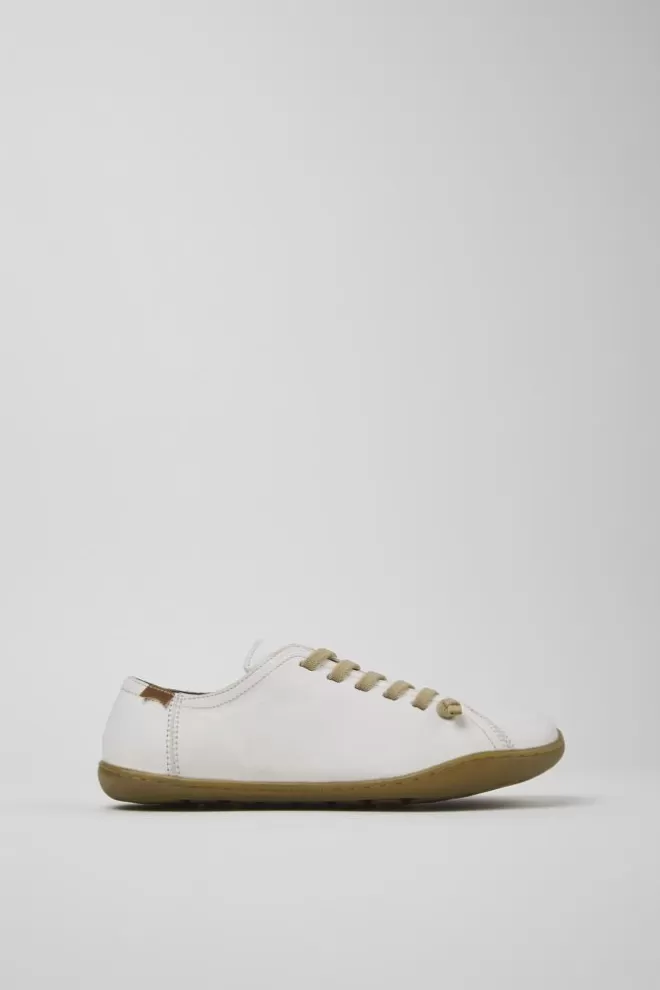 Zapatos Casual<Camper Zapato De Piel Blanco Para Mujer