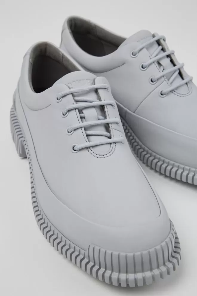 Zapatos De Vestir<Camper Zapato De Piel Gris Para Mujer