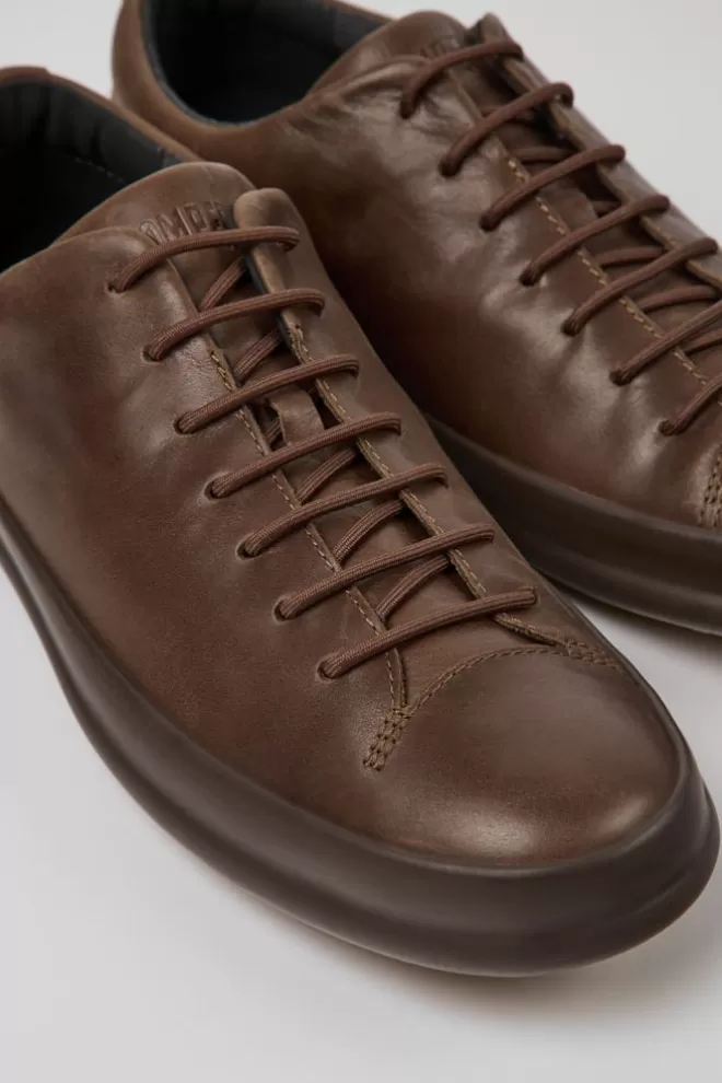 Zapatos Casual<Camper Zapato Marron Con Cordones Para Hombre