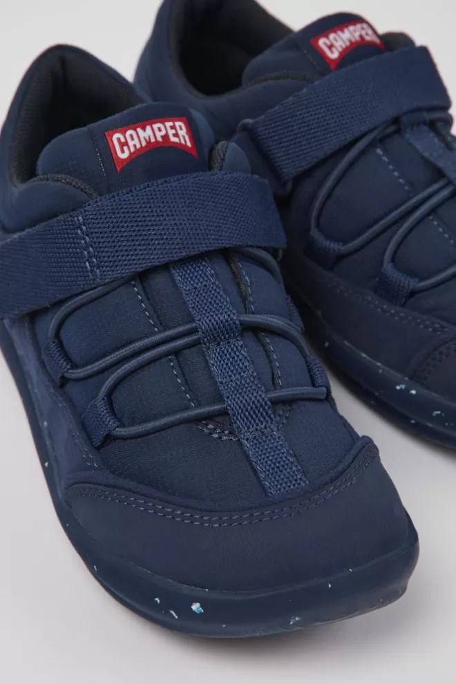 Zapatillas<Camper Zapatos Azul Oscuro De Tejido Para Ninos