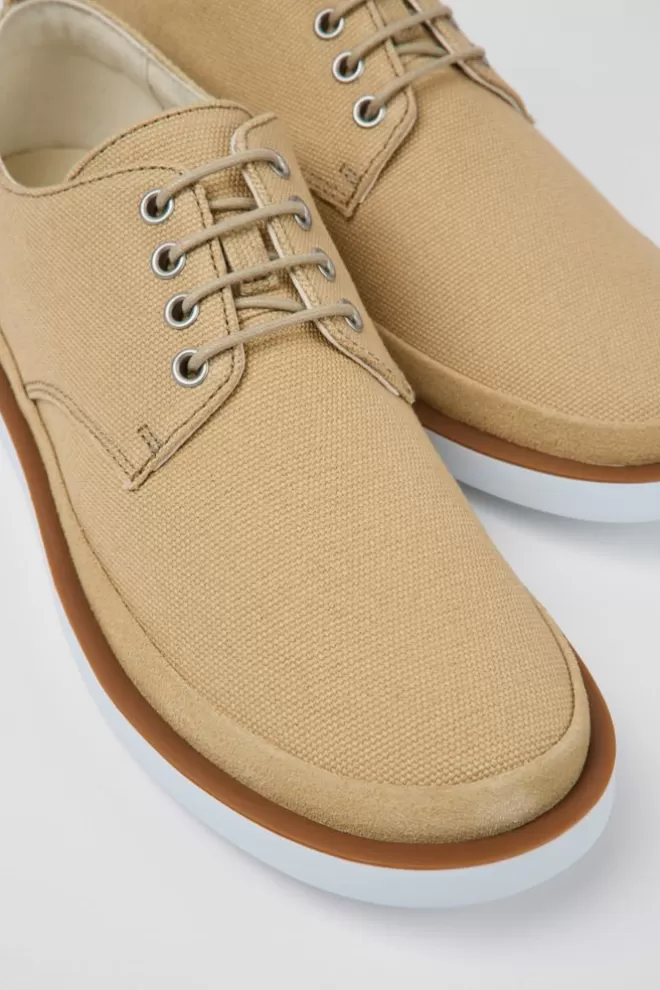 Zapatos Casual<Camper Zapatos Beige De Tejido Y Nobuk Para Hombre