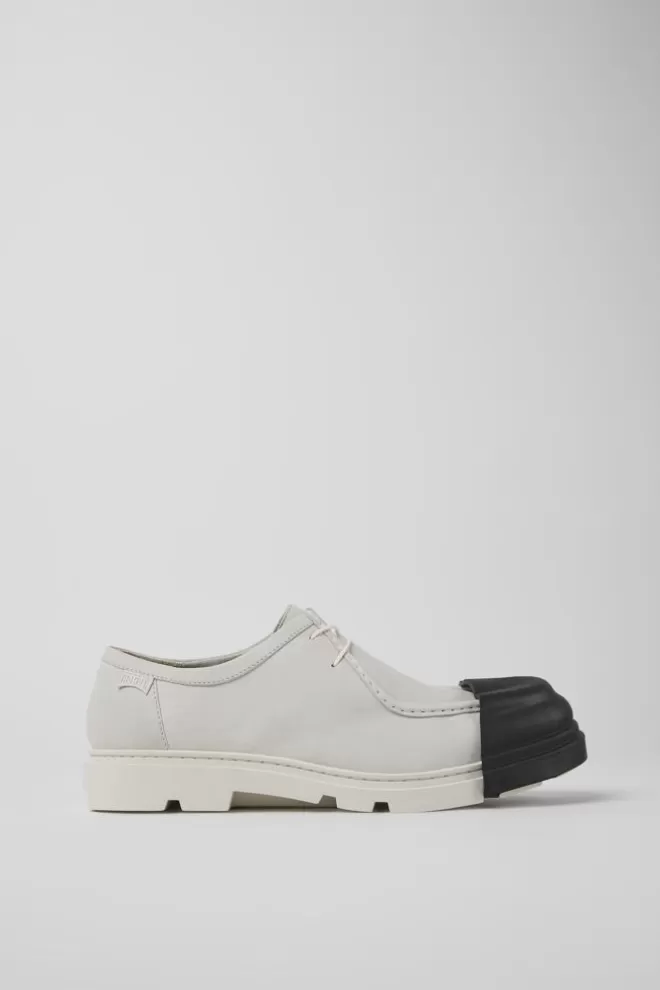 Zapatos De Vestir<Camper Zapatos Blancos De Piel Sin Tenir Para Hombre