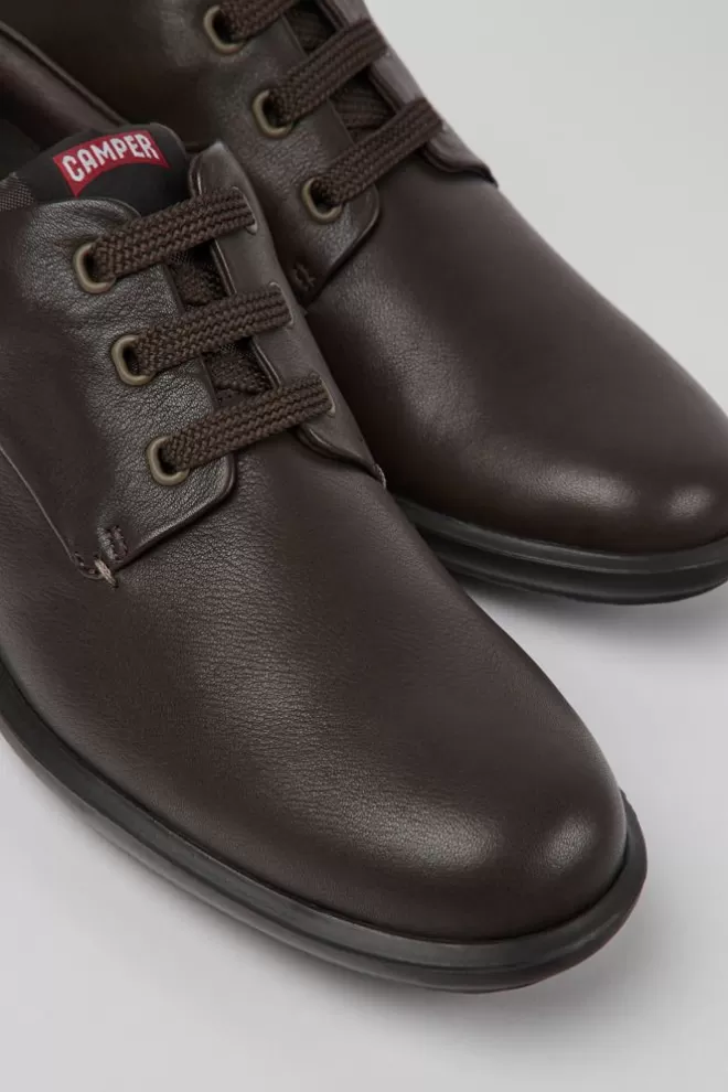 Zapatos De Vestir<Camper Zapatos Blucher Marron Oscuro Para Hombre